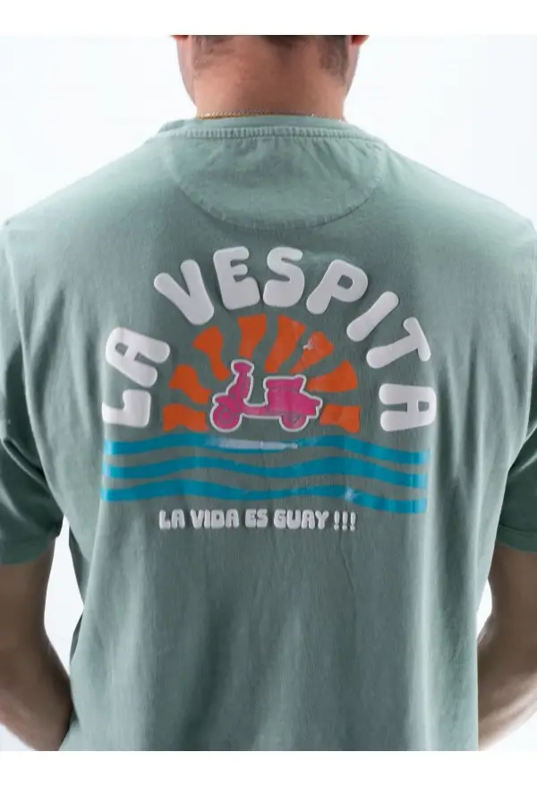 CAMISETA OLAS LA VESPITA VERDE