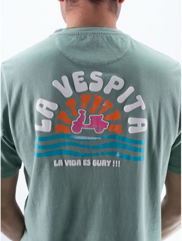 CAMISETA OLAS LA VESPITA VERDE