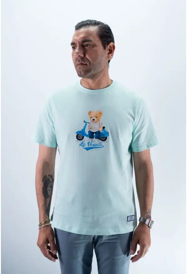 CAMISETA BEAR LA VESPITA AGUA MARINA