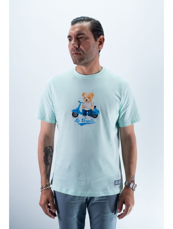 CAMISETA BEAR LA VESPITA AGUA MARINA