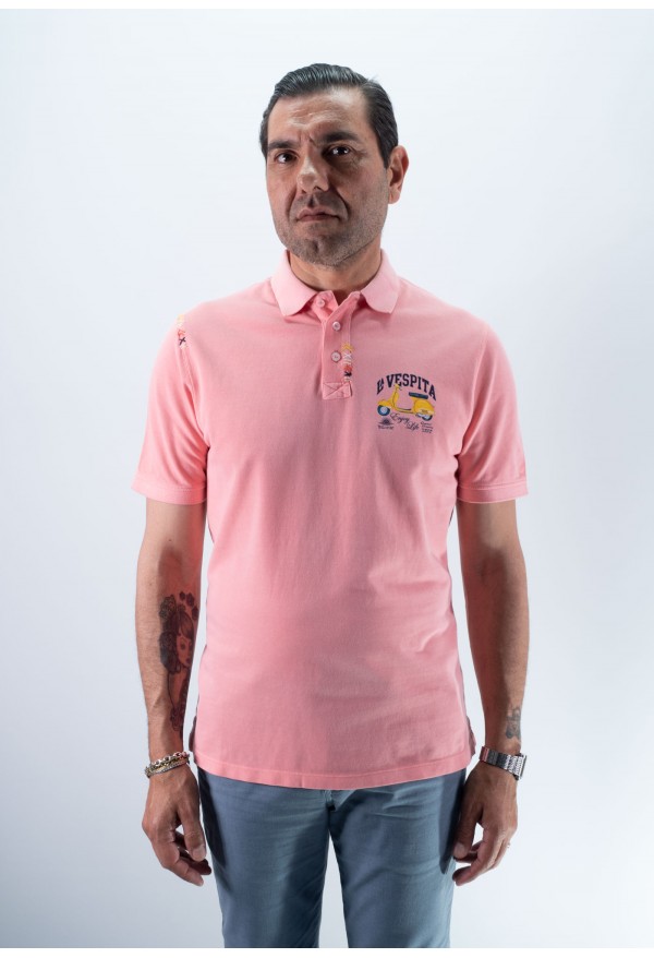 POLO PESPUNTE LA VESPITA CORAL