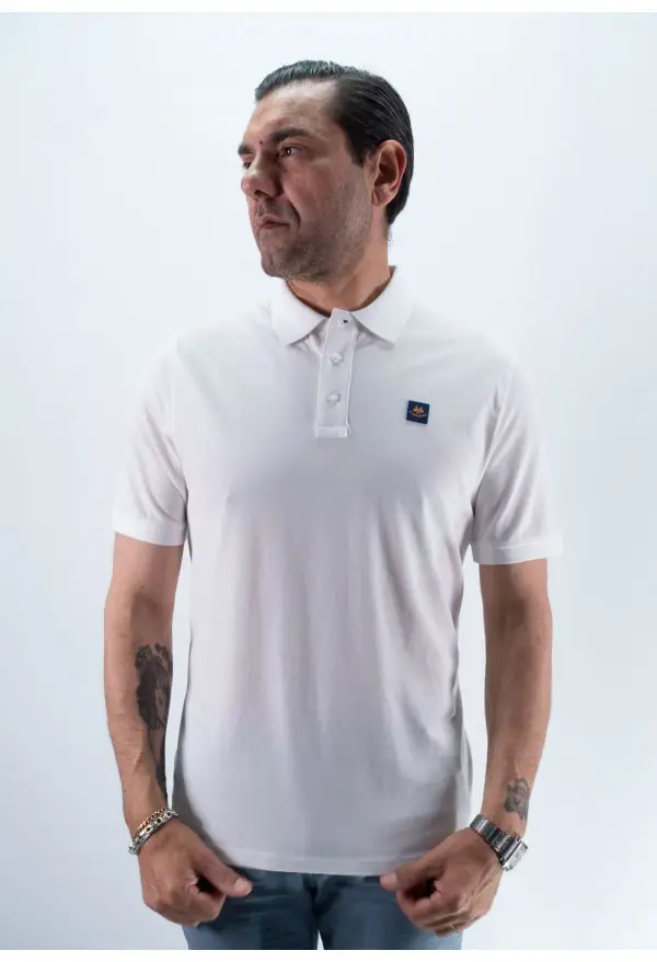POLO LOGO CUADRADO LA ESPAÑOLA BLANCO