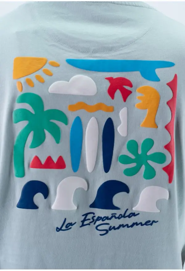 CAMISETA  SUMMER LA VESPITA AGUA MARINA