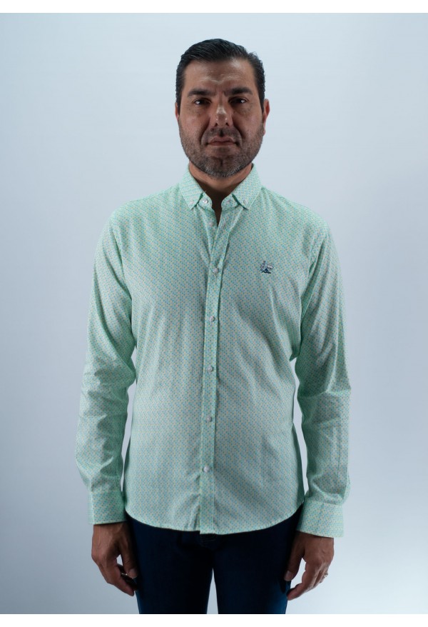 CAMISA SUNSET LA VESPITA PISTACHO