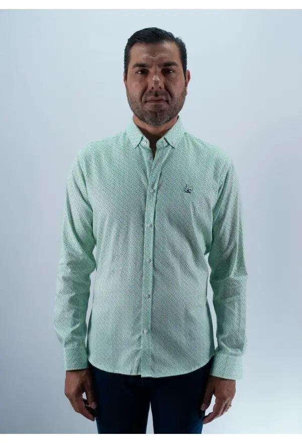 CAMISA SUNSET LA VESPITA PISTACHO