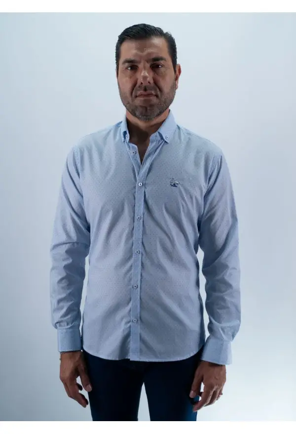 CAMISA TRIAGULO 2 LA VESPITA CELESTE