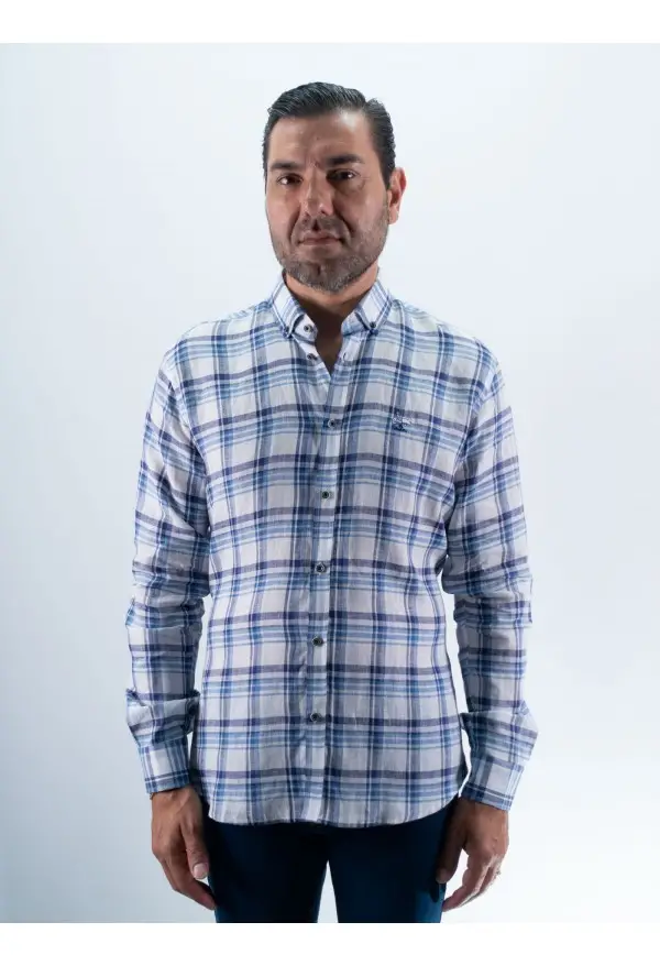 CAMISA CUADRO 86 LA VESPITA MARINO