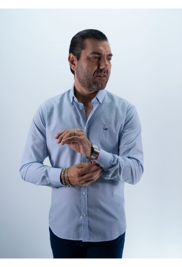 CAMISA MANZANILLA LA VESPITA CELESTE