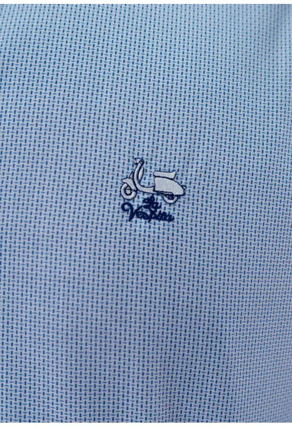CAMISA MANZANILLA LA VESPITA CELESTE