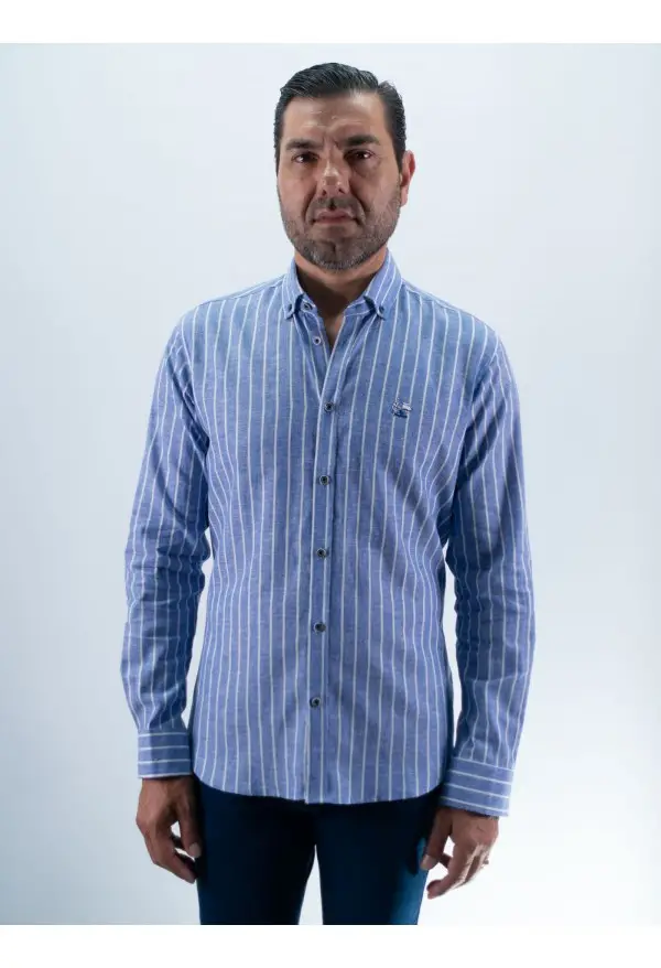 CAMISA RAYA 01 LA VESPITA AZUL