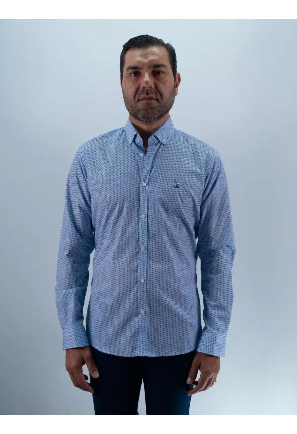 CAMISA Z LA VESPITA CELESTE