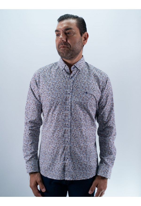 CAMISA CUBIC LA VESPITA MARRON