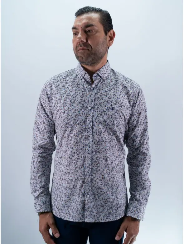CAMISA CUBIC LA VESPITA MARRON