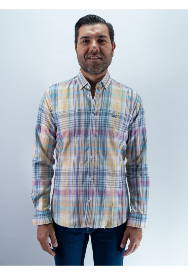 CAMISA CUADRO 85 LA VESPITA AMARILLO