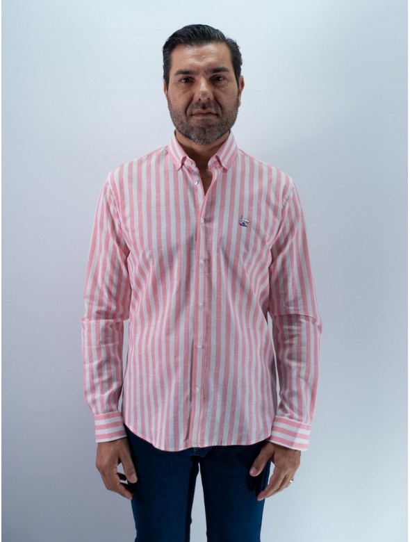 CAMISA RAYA 69 LA VESPITA CORAL