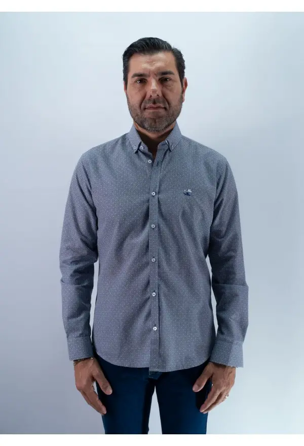 CAMISA CUADRADO LA VESPITA MARINO