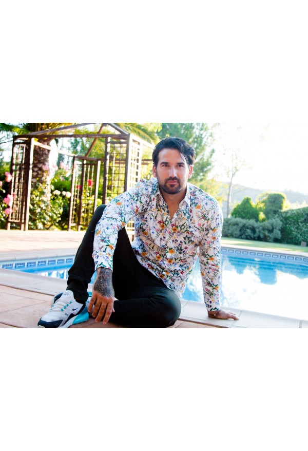 CAMISA MULTI-FLORES KST BLANCO