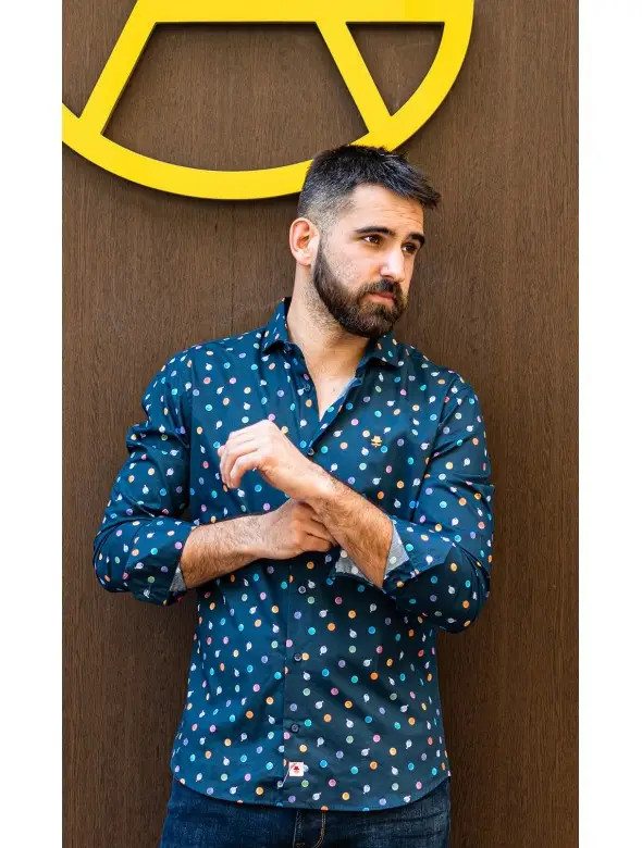 CAMISA GLOBOS  MARINO