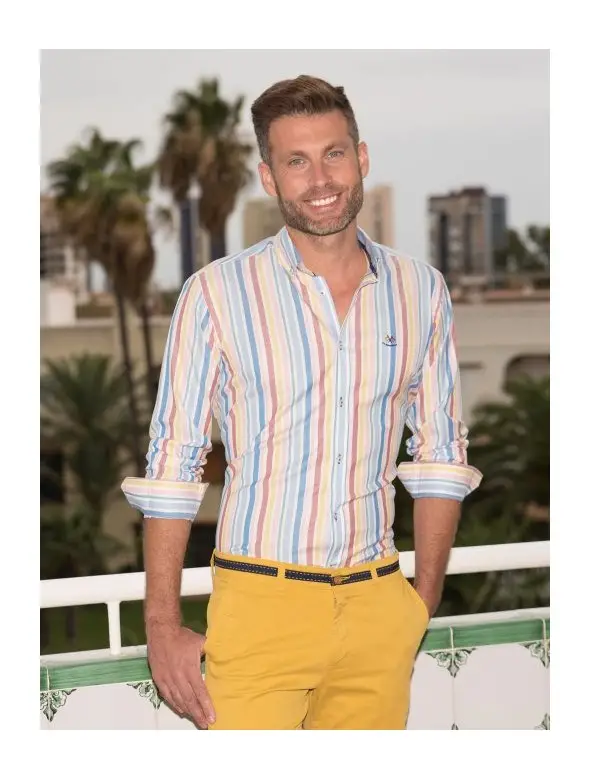 CAMISA RAYAS DESIGUAL LA...