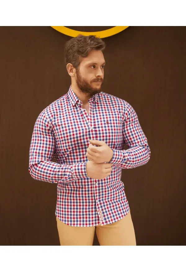 CAMISA CUADROS ME LA ESPAÑOLA ROJO