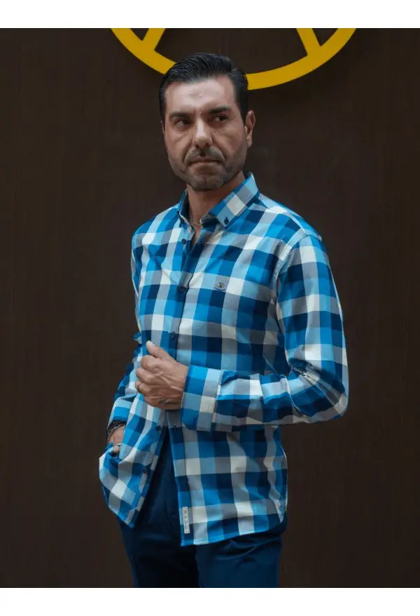 CAMISA CUADRO 33 LA ESPANOLA AZUL