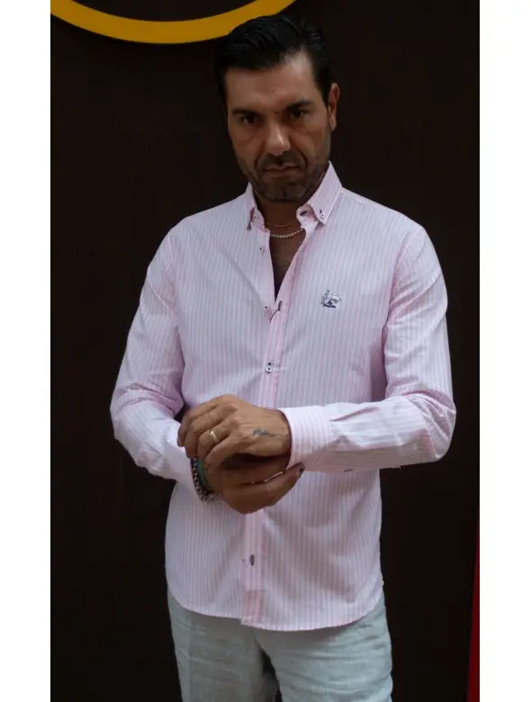 CAMISA OXFOR RAYA2 ROSA