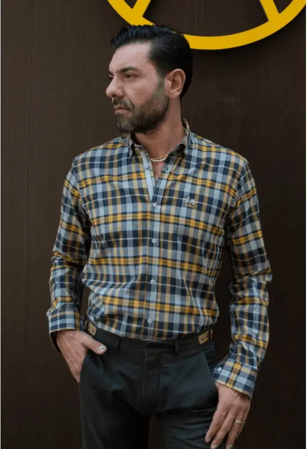 CAMISA CUADRO 98 LA VESPITA GRIS