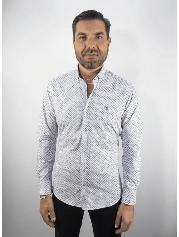 CAMISA ROSES LA VESPITA MARINO
