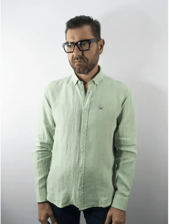 CAMISA LINO LA VESPITA VERDE