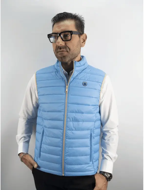 CHALECO BOMBER X LA VESPITA CELESTE