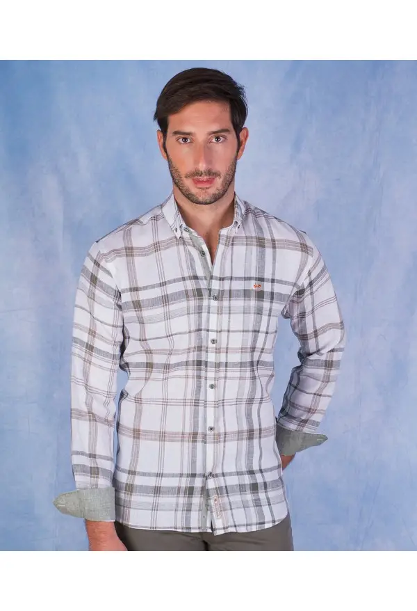 CAMISA CUADRO 71 LA ESPAÑOLA BLANCO