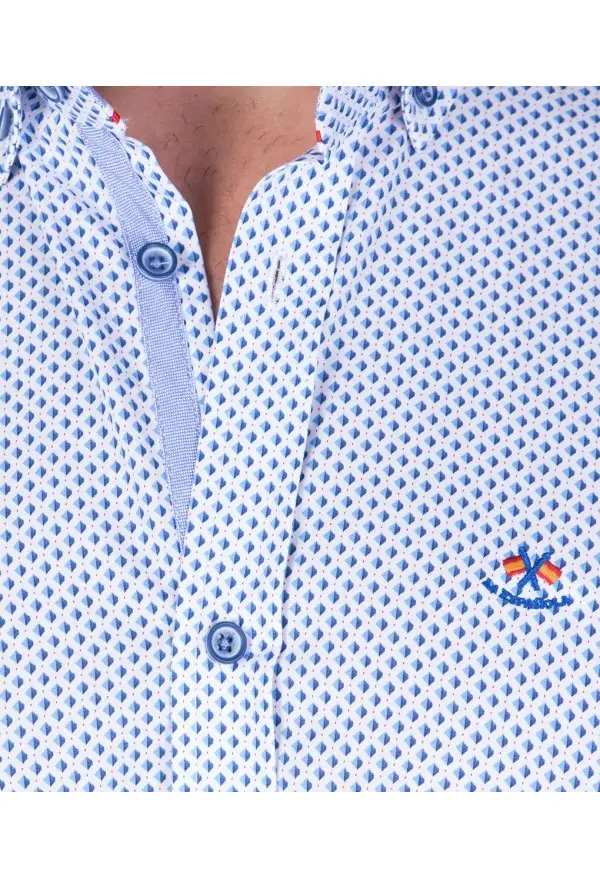 CAMISA ROMBO 1/2 LA ESPAÑOLA AZUL