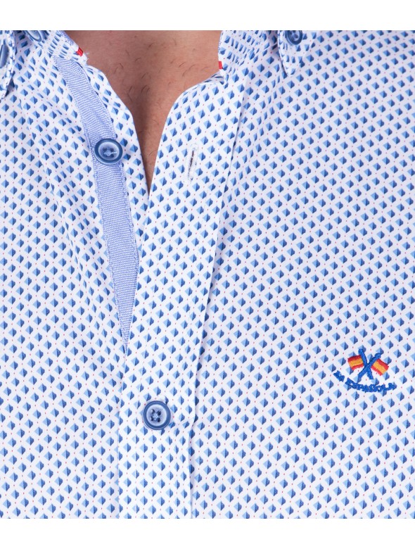 CAMISA ROMBO 1/2 LA ESPAÑOLA AZUL