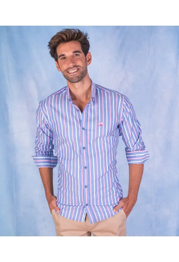 CAMISA RAYAS VIP LA VESPITA  VIOLETA