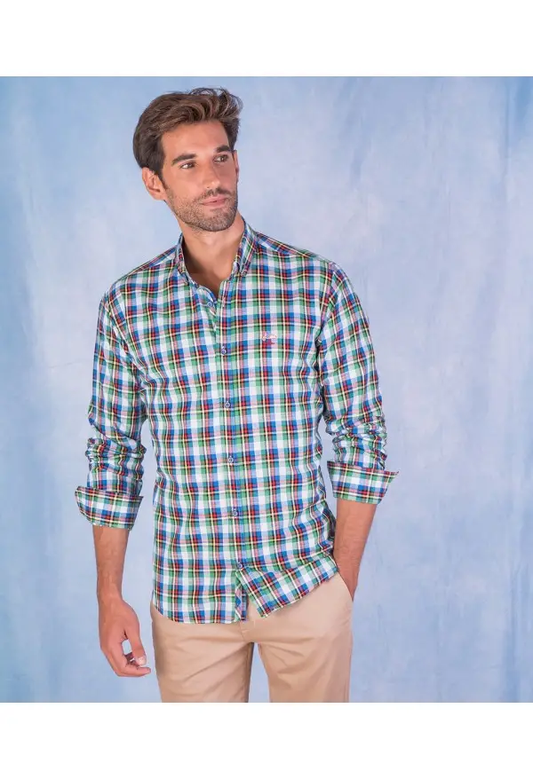 CAMISA CUADRO JVC LA VESPITA VERDE