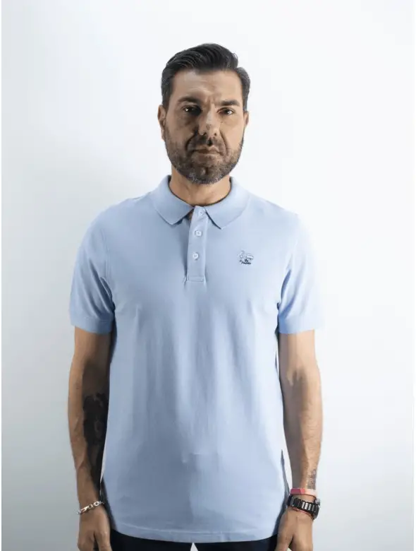 POLO BASIC LA VESPITA  CELESTE